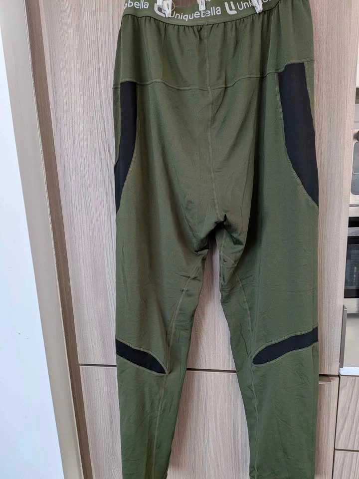 Uniquebella Men's Active Sports Leggings Olive Green - Size XXL - photo 2