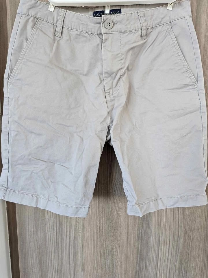 U.S. POLO ASSN. Men's Stretch Chino Shorts Light Grey - Size 30