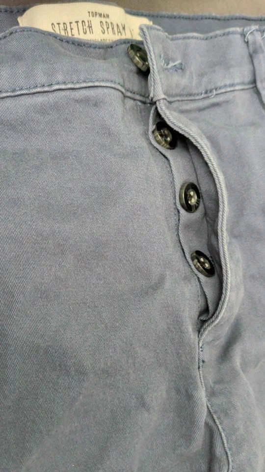TOPMAN Men's Stretch Spray On Super Skinny Chino Pants Navy - W3 - photo 4