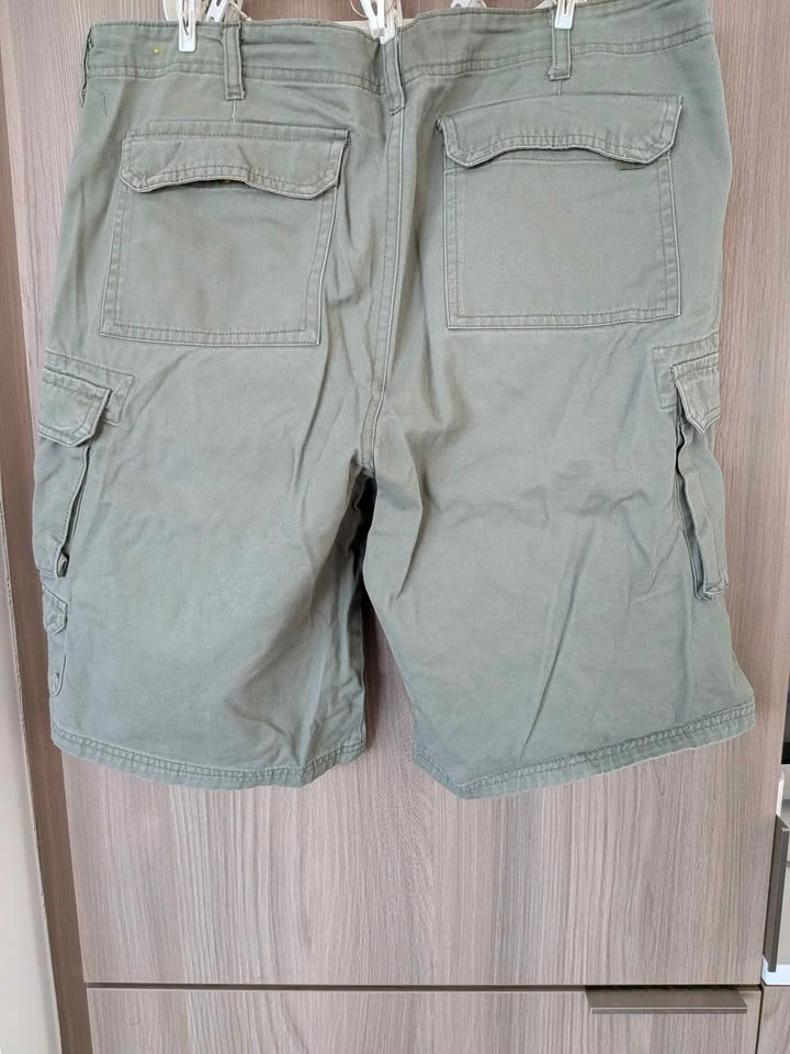 STANLEY Men's Cotton Cargo Shorts Olive Green - Size 32 - photo 2