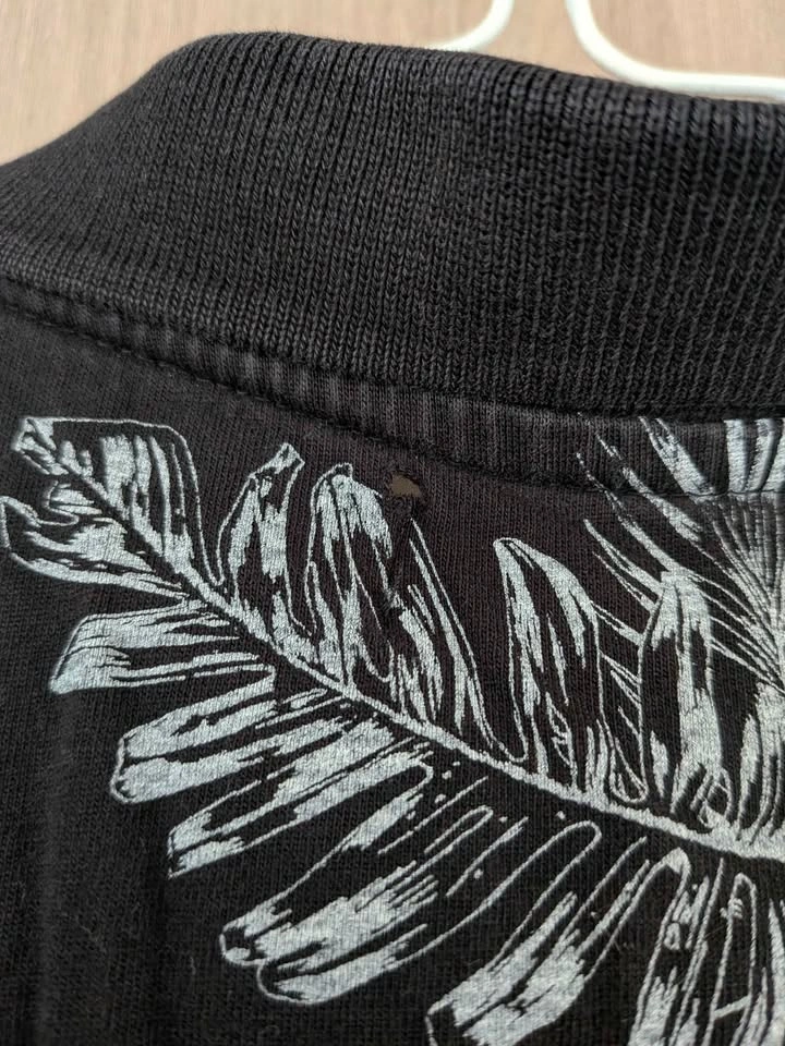 Bershka Men's Tropical Leaf Print Polo Shirt - Good Condition - - photo 3