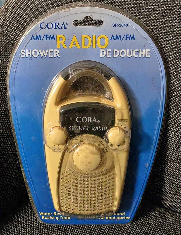 New CORA AM/FM Shower Radio SR-2040 Sealed