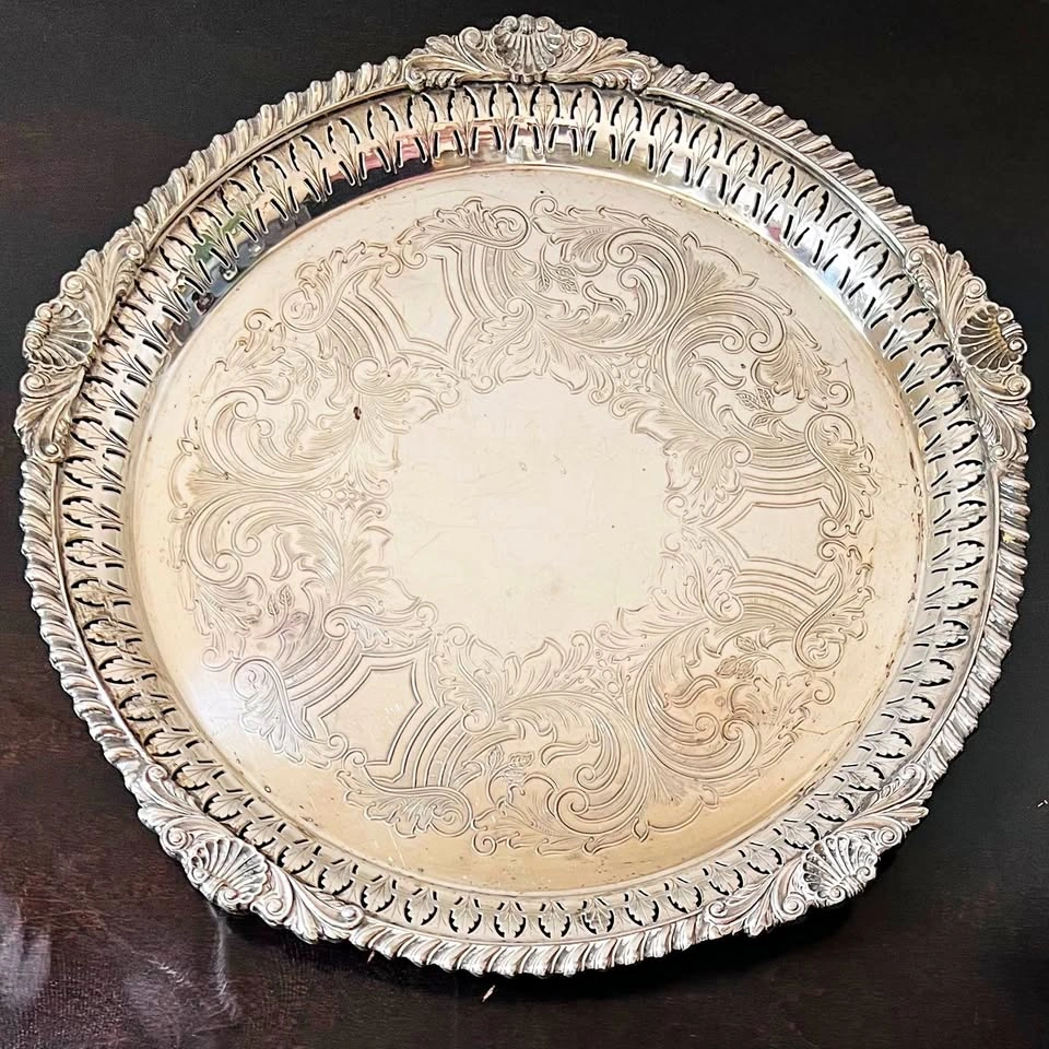 "Rideau Plate" Silver-Plated Round Serving Tray