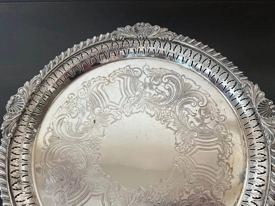 "Rideau Plate" Silver-Plated Round Serving Tray - photo 5
