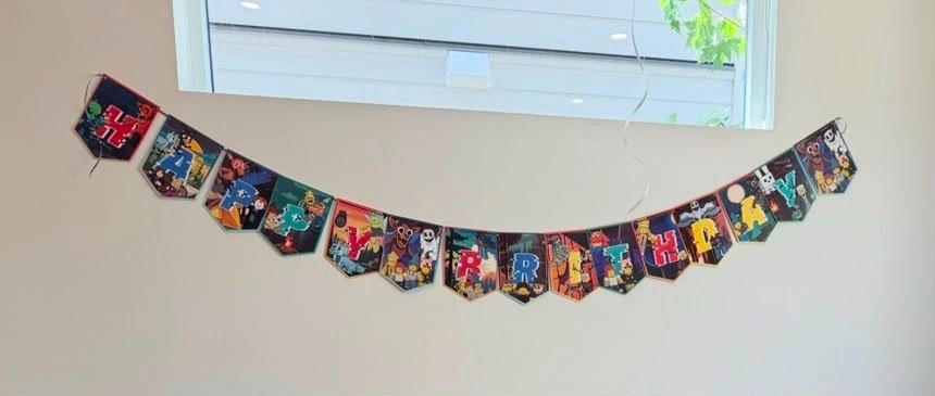 99 Nights in the Forest Birthday Party Banner and Swirls Set - photo 3