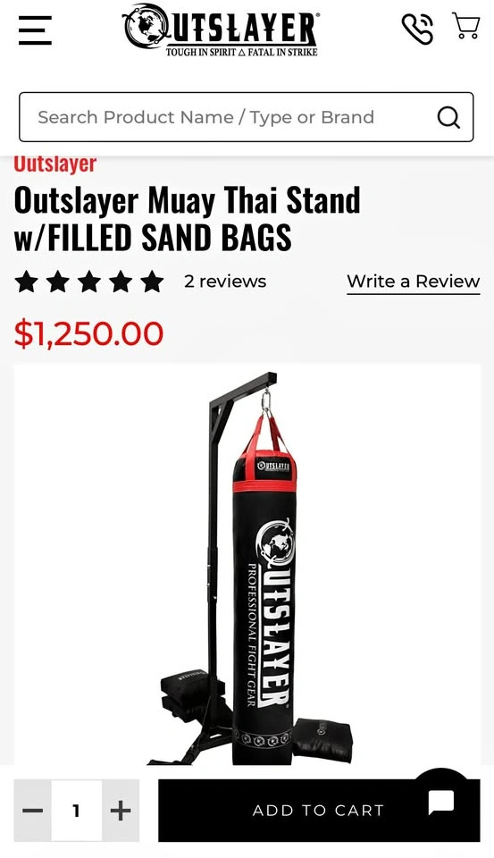 Outslayer heavy duty steel boxing bag stand