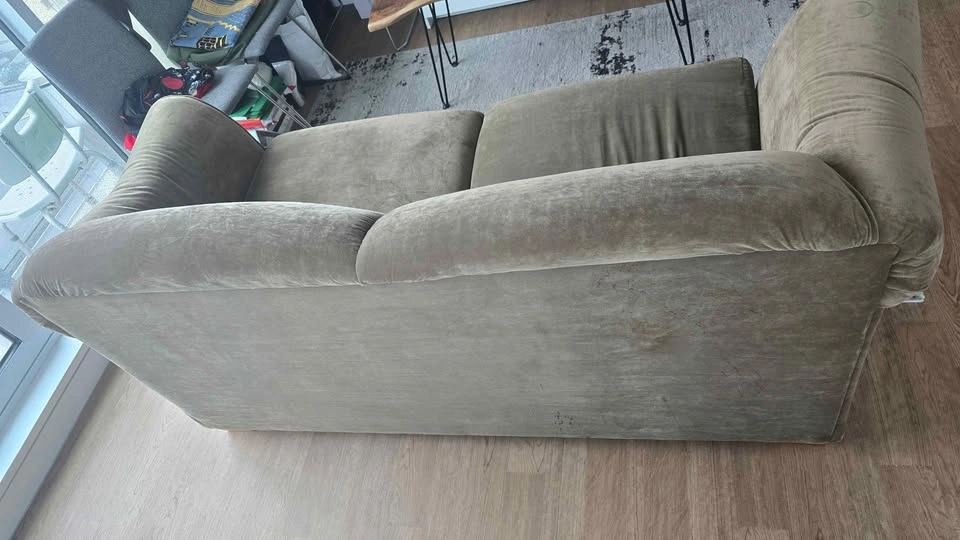 Olive Green Two-Seater Sofa - photo 3