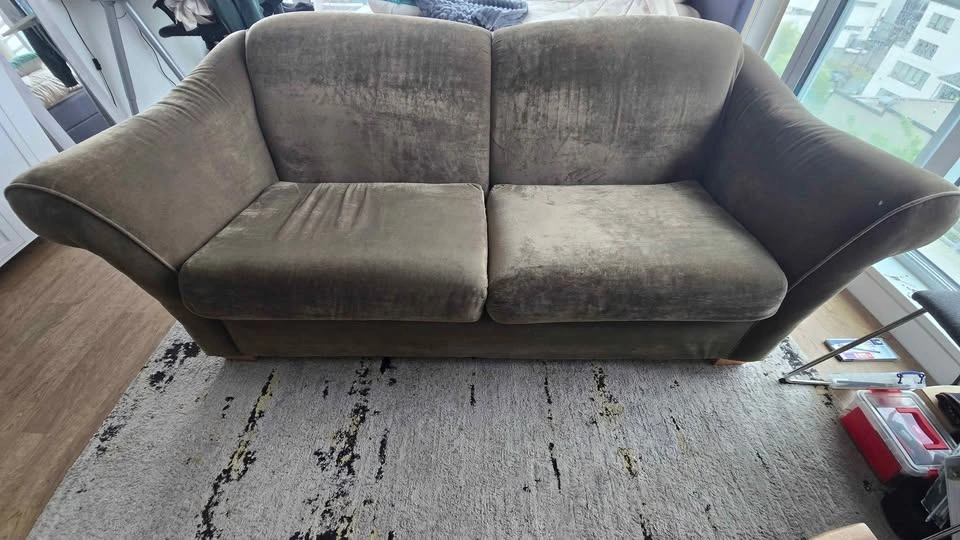 Olive Green Two-Seater Sofa - photo 4