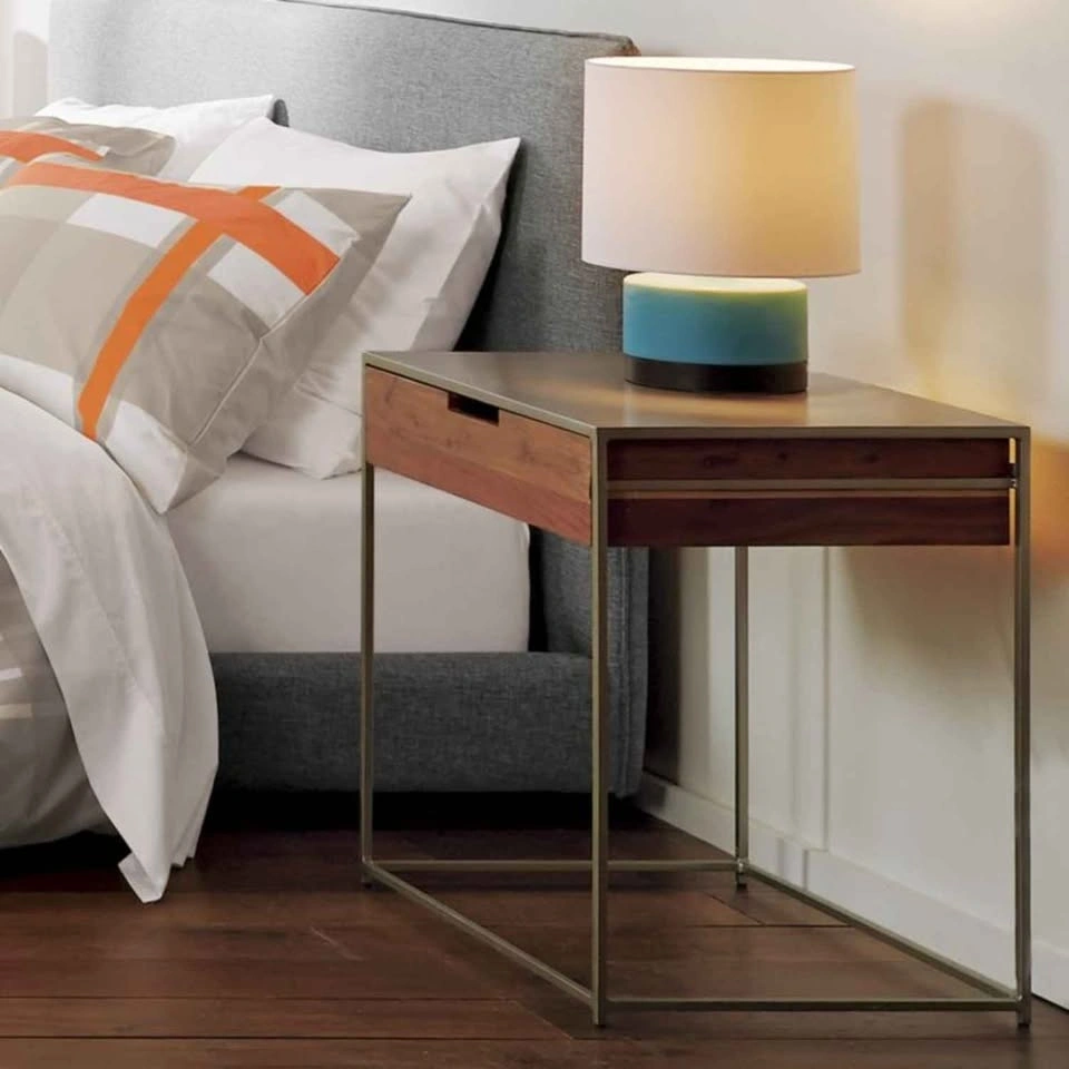 CB2 Audrey Nightstand Bedside Tables - Oil-rubbed Bronze (pair) - photo 4