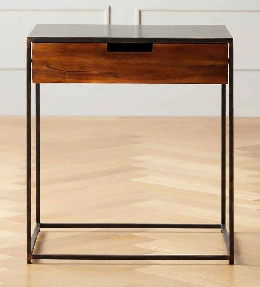 CB2 Audrey Nightstand Bedside Tables - Oil-rubbed Bronze (pair) - photo 5