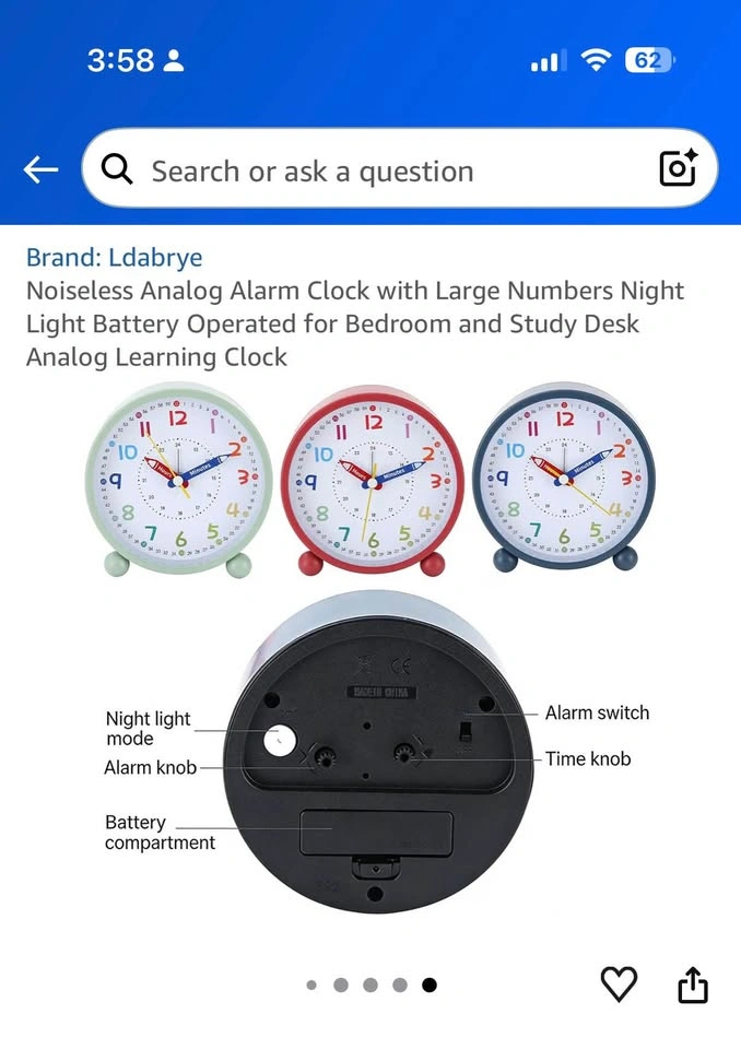 Ldabrye Analog Learning Alarm Clock - photo 4