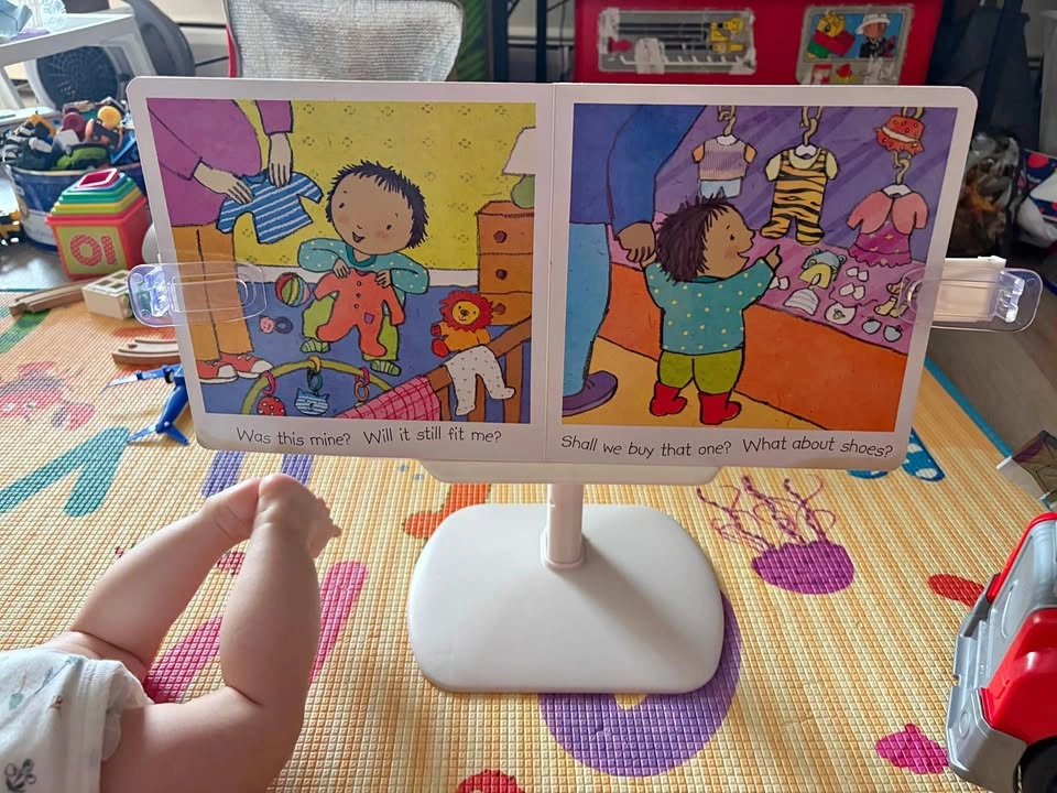 Adjustable White Book Stand