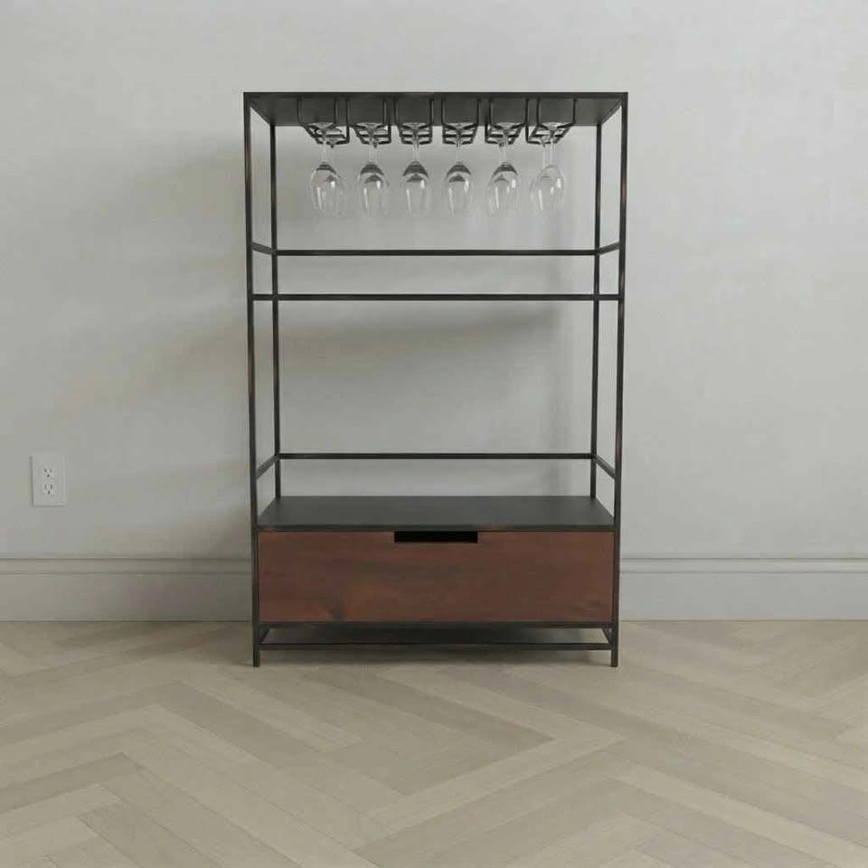 CB2 Maitre Wine Bar - Oil-rubbed Bronze - photo 2