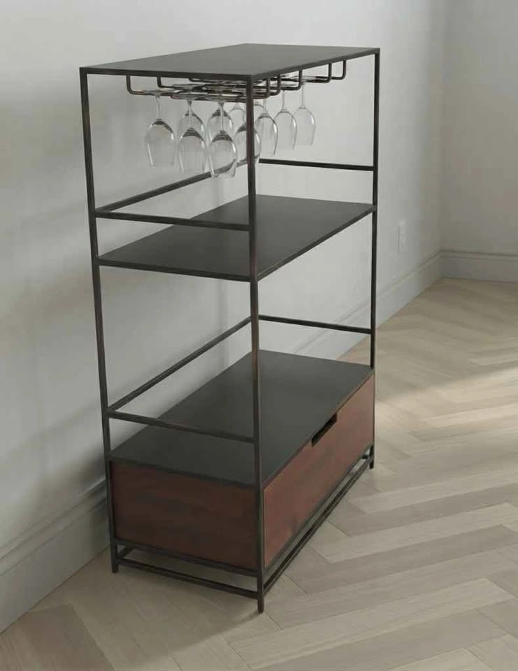 CB2 Maitre Wine Bar - Oil-rubbed Bronze - photo 3