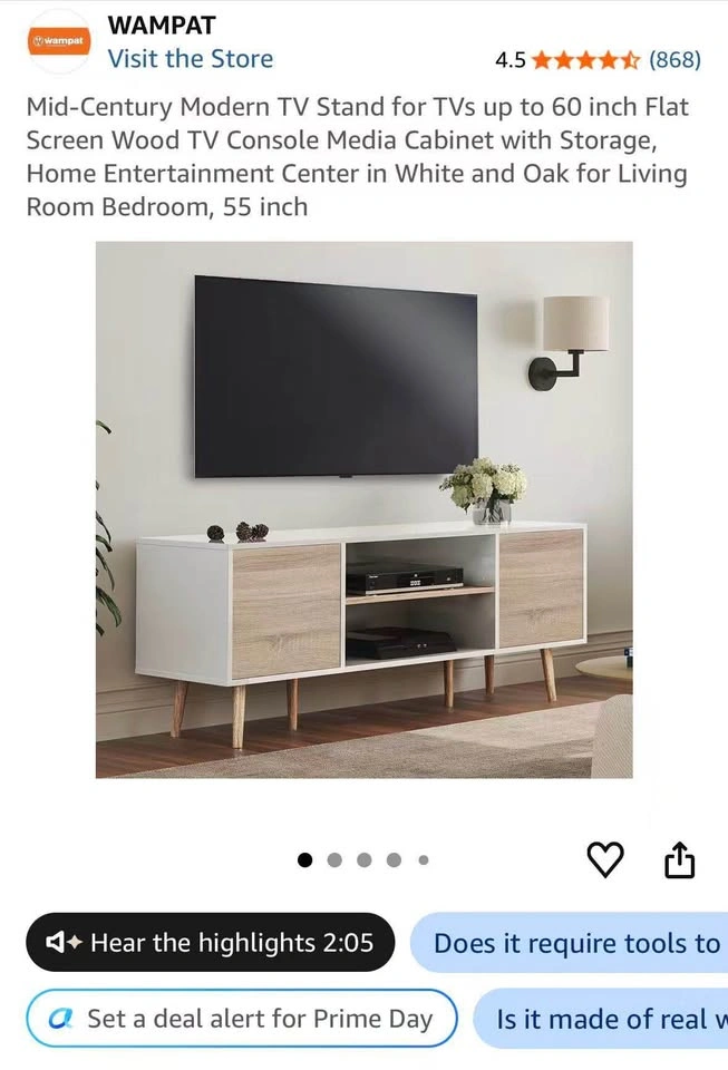 Wampat Mid-Century Modern TV Stand - photo 2