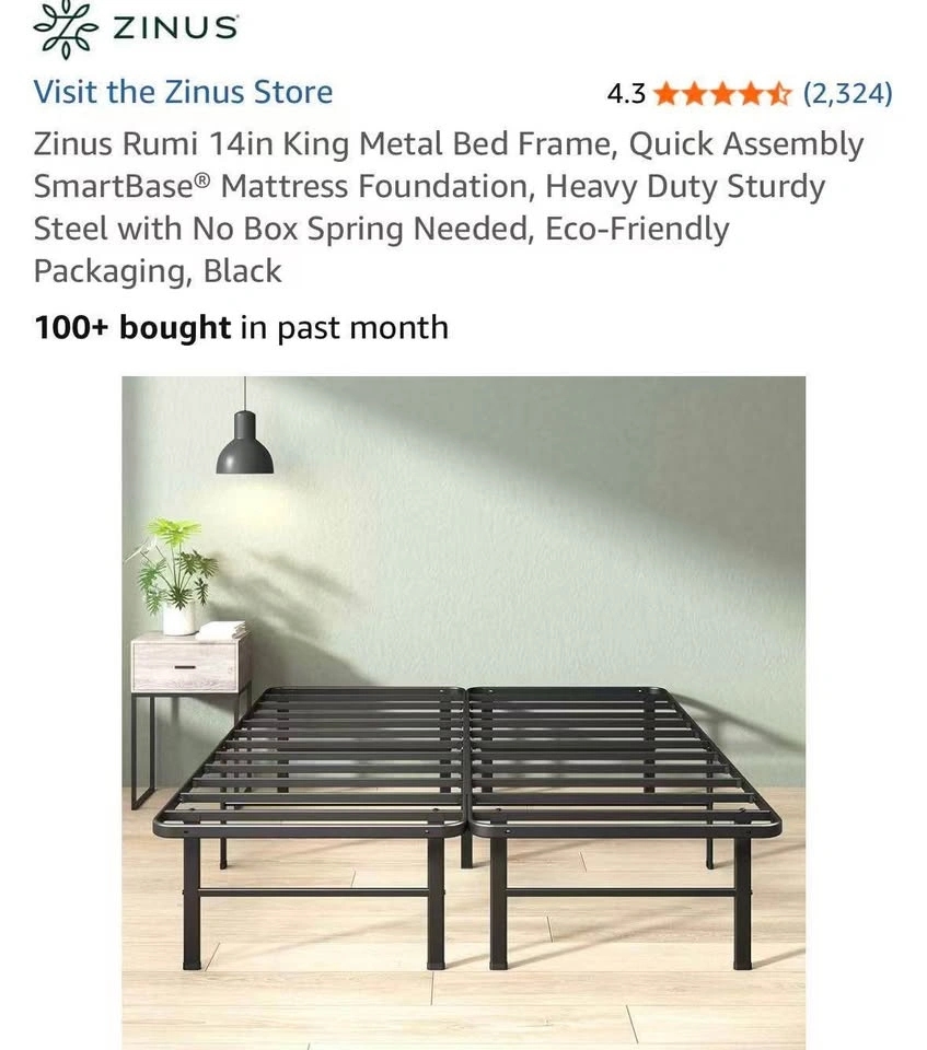 Zinus Rumi 14in King Metal Bed Frame - photo 2