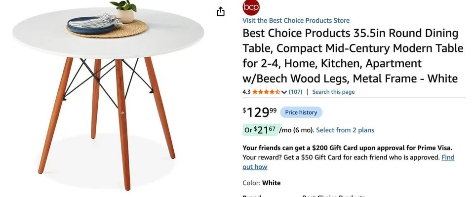 Mid-Century Modern Round Dining Table - photo 2