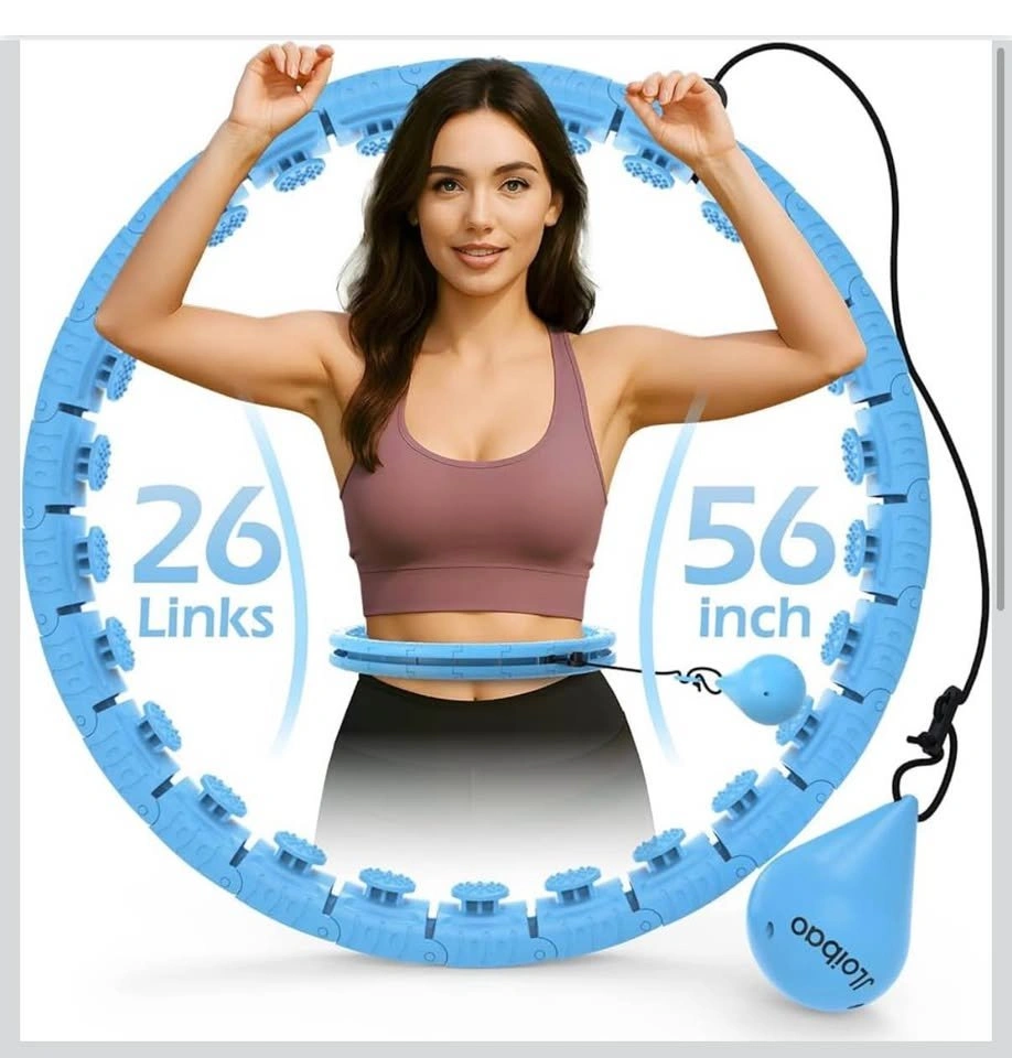 *NEW* Blue Weighted Fitness Hula Hoop – Adjustable 26 Links - photo 2
