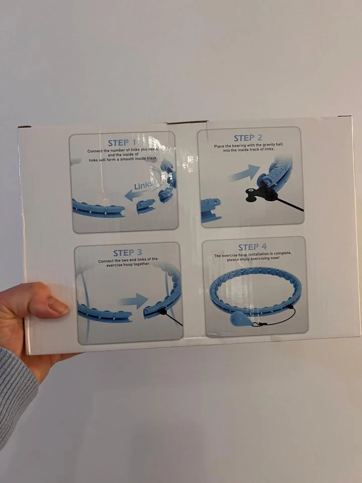 *NEW* Blue Weighted Fitness Hula Hoop – Adjustable 26 Links - photo 3