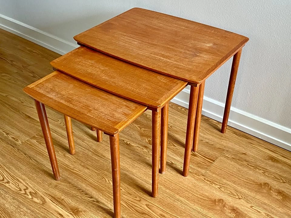 Teak mid-century modern (MCM) nesting tables