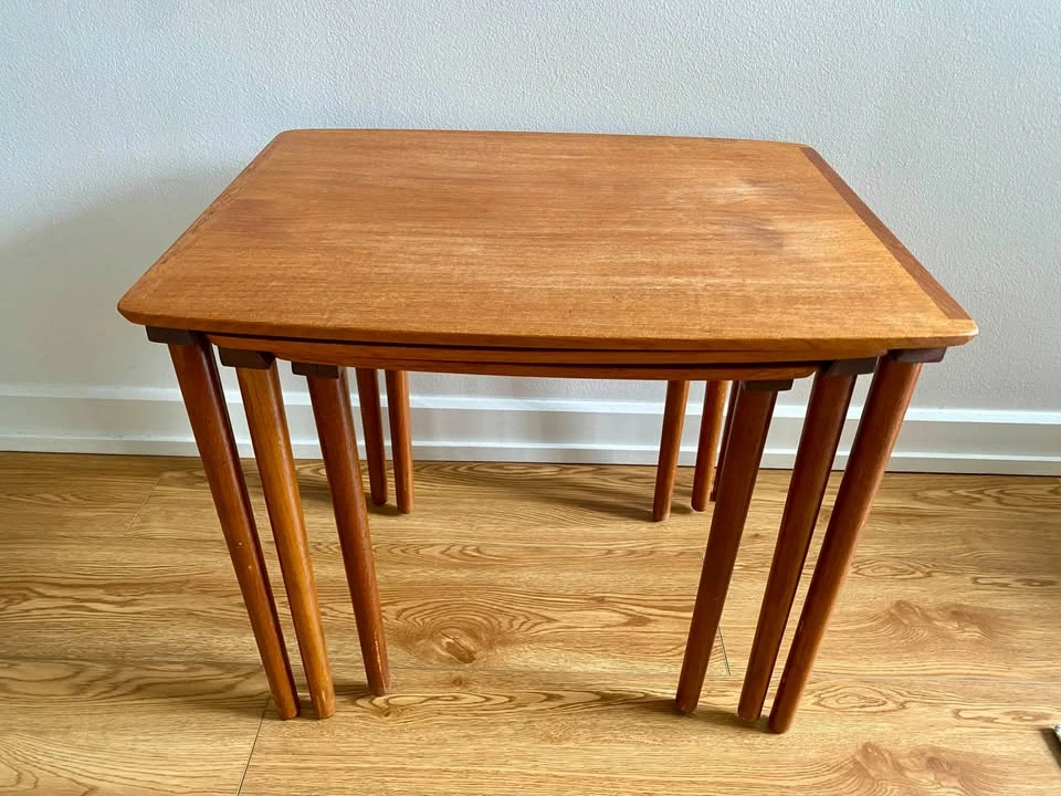 Teak mid-century modern (MCM) nesting tables - photo 4
