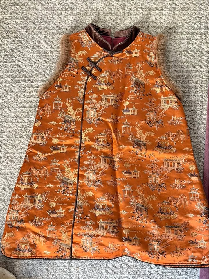 Kids Chinese Traditional Qipao Vest (Fits 110cm-130cm)