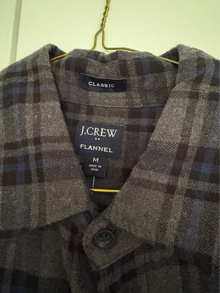 J. Crew Grey/Blue Pattern Flannel - photo 2