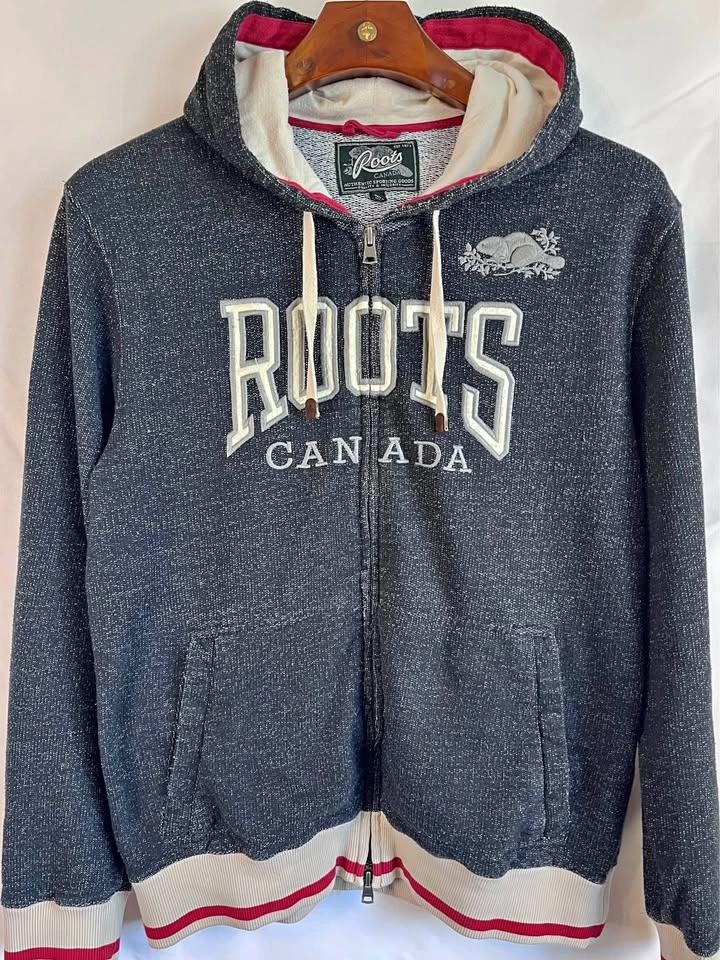Roots Canada Full-Zip Hoodie: Men’s Large
