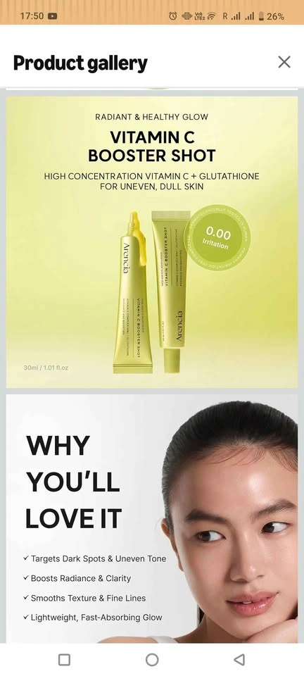 Arencia Vitamin C Booster Shot Serum - photo 2