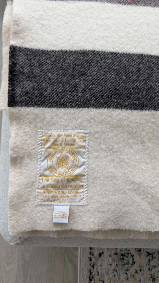 8-Point Hudson Bay Blanket in Black/Grey - King size - photo 2