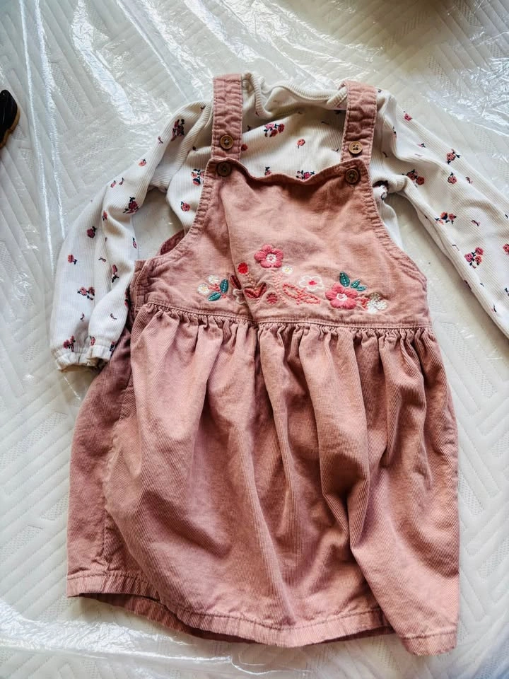 M&S 3-Piece Baby Girl Outfit Set, Size 18-24 Months - photo 3