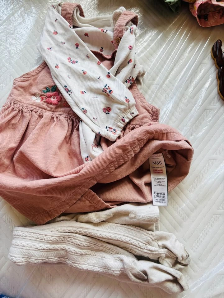 M&S 3-Piece Baby Girl Outfit Set, Size 18-24 Months - photo 4