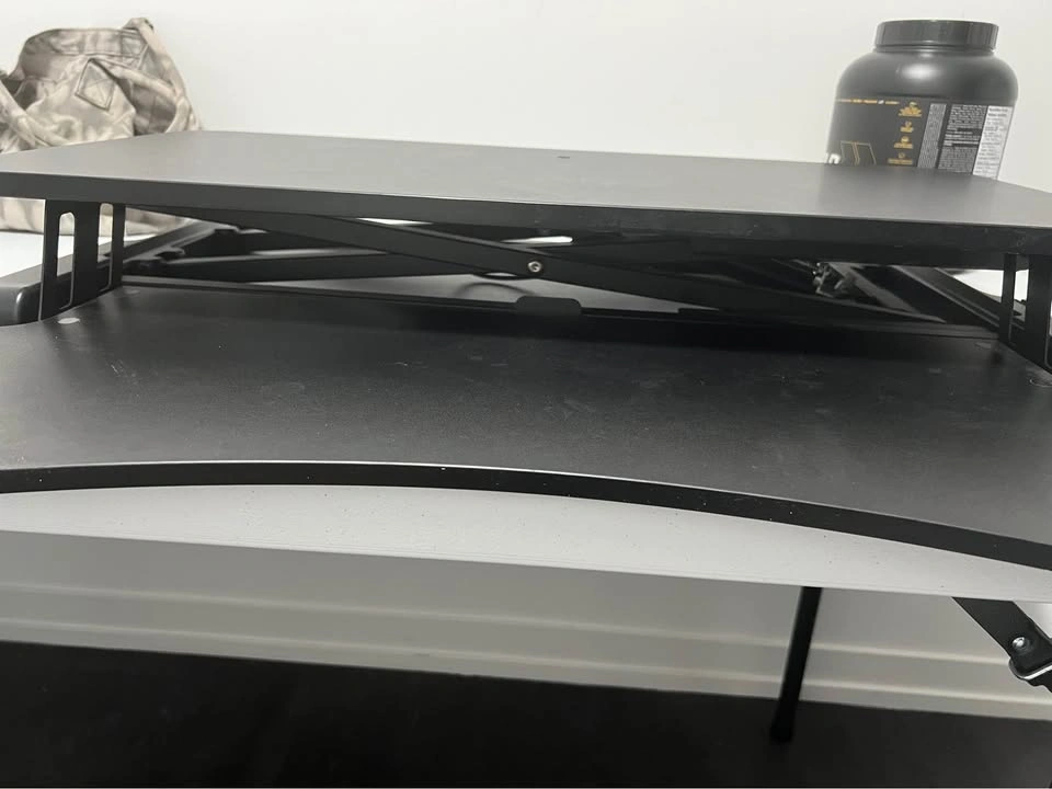 Black Adjustable Standing Desk Converter - photo 4