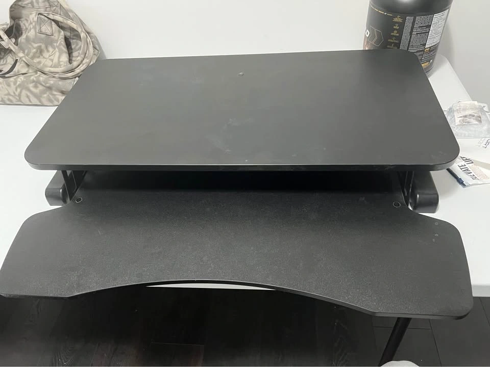 Black Adjustable Standing Desk Converter - photo 5