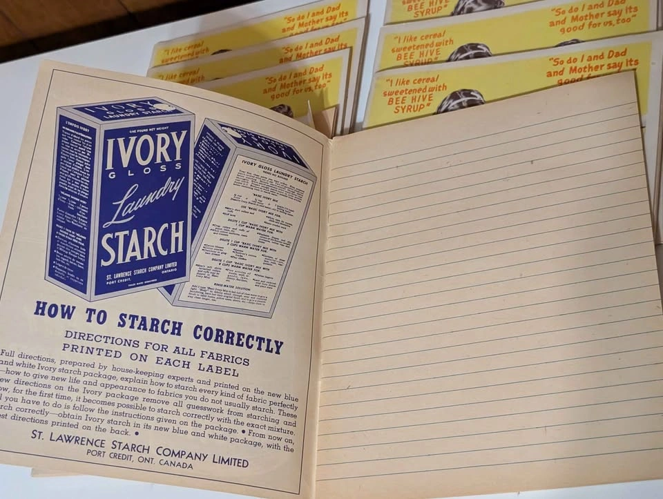 Vintage Bee Hive Corn Syrup & Durham Corn Starch Notebooks - photo 2