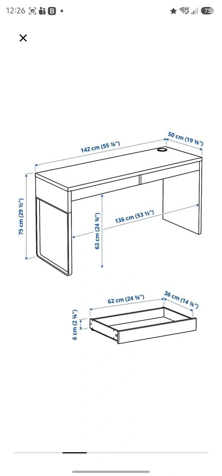 IKEA MICKE Desk Black-Brown - photo 3