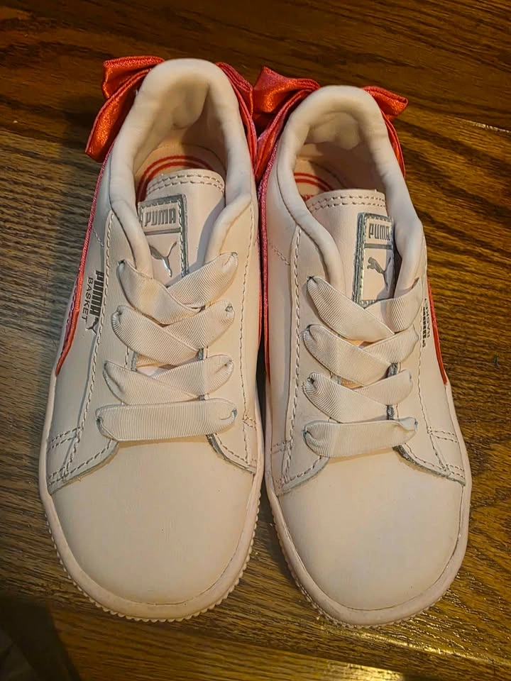 Girl Puma Basket Bow Sneakers, US size 8 - photo 2