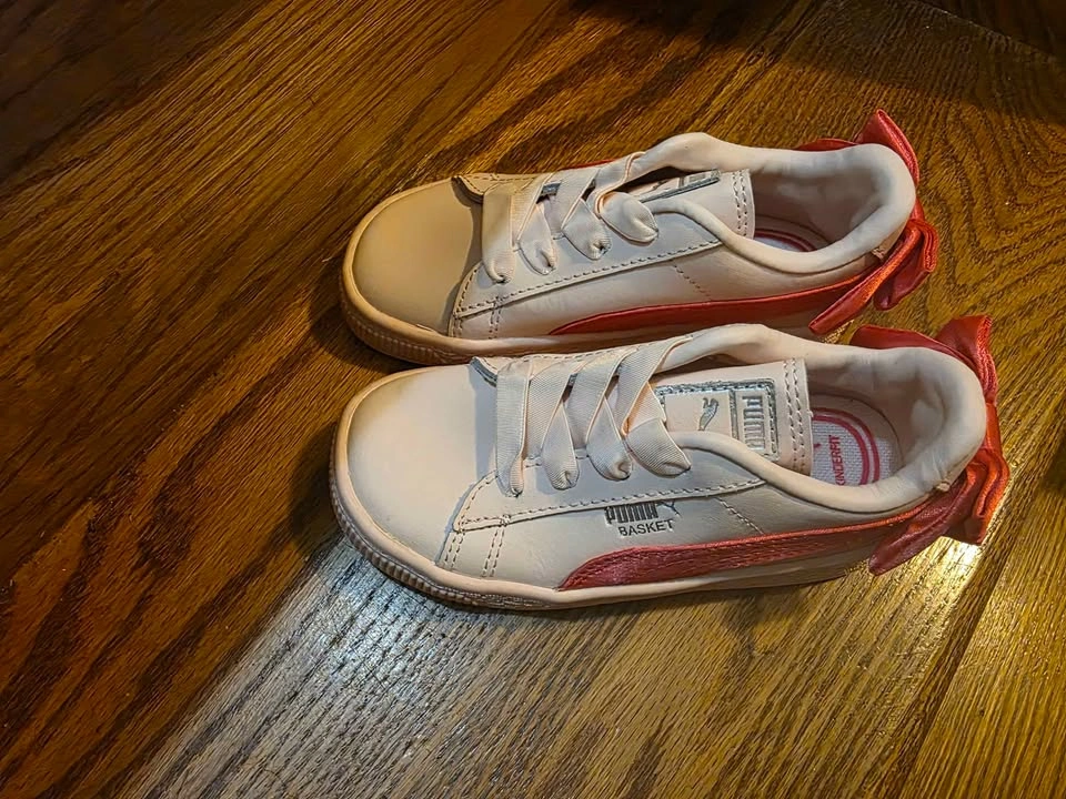 Girl Puma Basket Bow Sneakers, US size 8 - photo 3