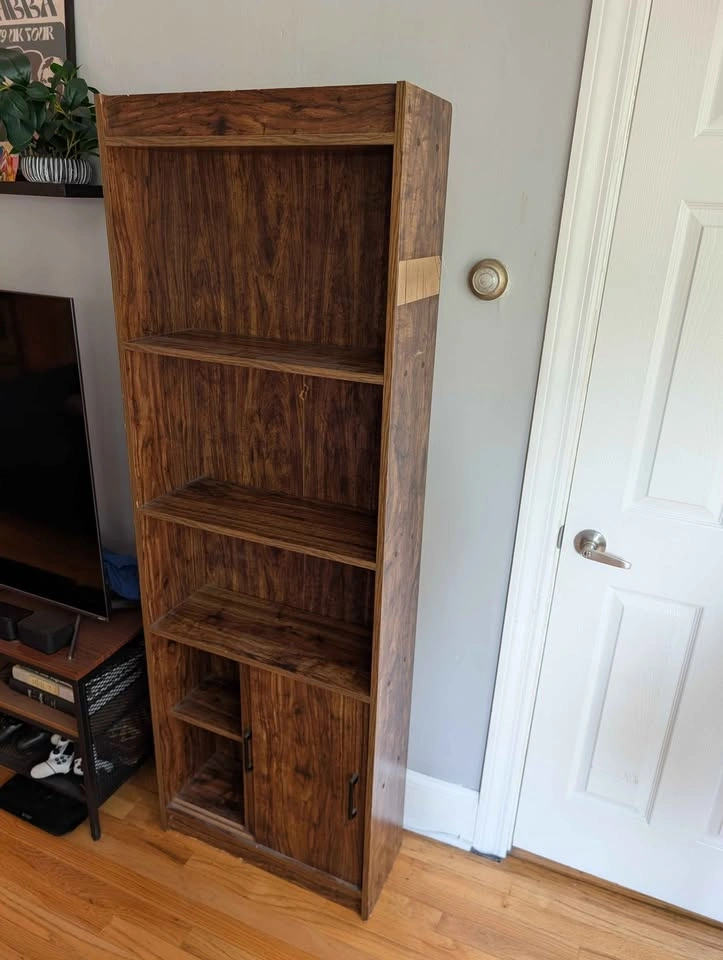 Tall wood bookshelf - photo 3