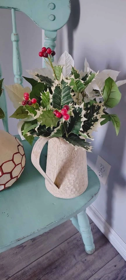 Vintage Painted Decorative Vases with artificial flowers - photo 5