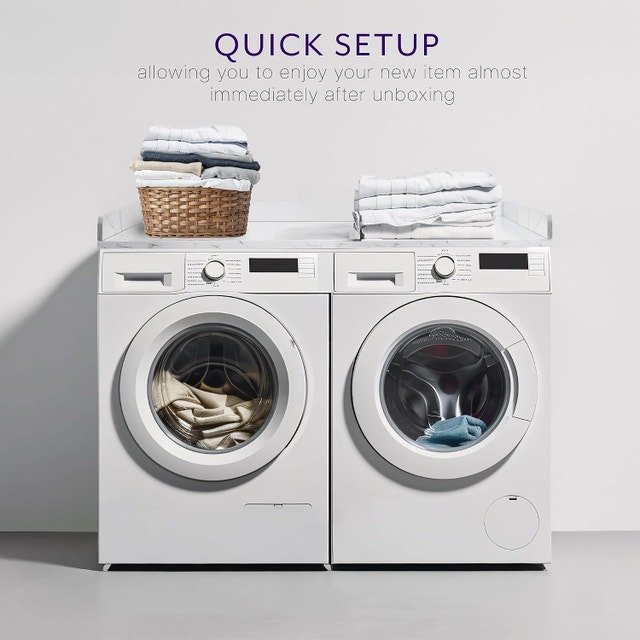 NEW 54" Washer & Dryer Countertop • White Marble Pattern - photo 3