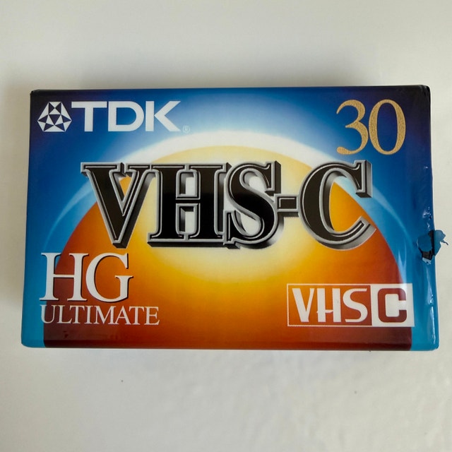 TDK VHS-C HG Ultimate 30-Min Camcorder Tape NOS • Factory Sealed