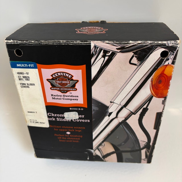 Harley-Davidson Chrome Fork Slider Covers – NEW Open Box