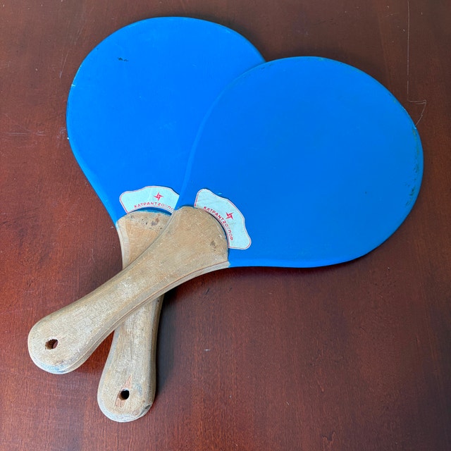 Vintage 1970s Greek Beach Paddles (Katrantzos Sport)