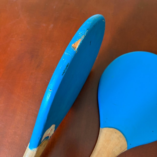 Vintage 1970s Greek Beach Paddles (Katrantzos Sport) - photo 4