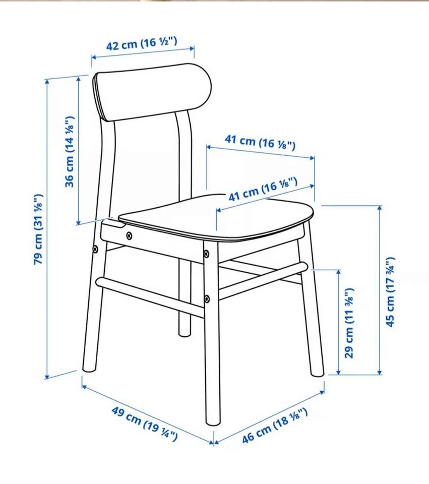 IKEA RÖNNINGE Chair Set of Two - Birchwood - photo 4
