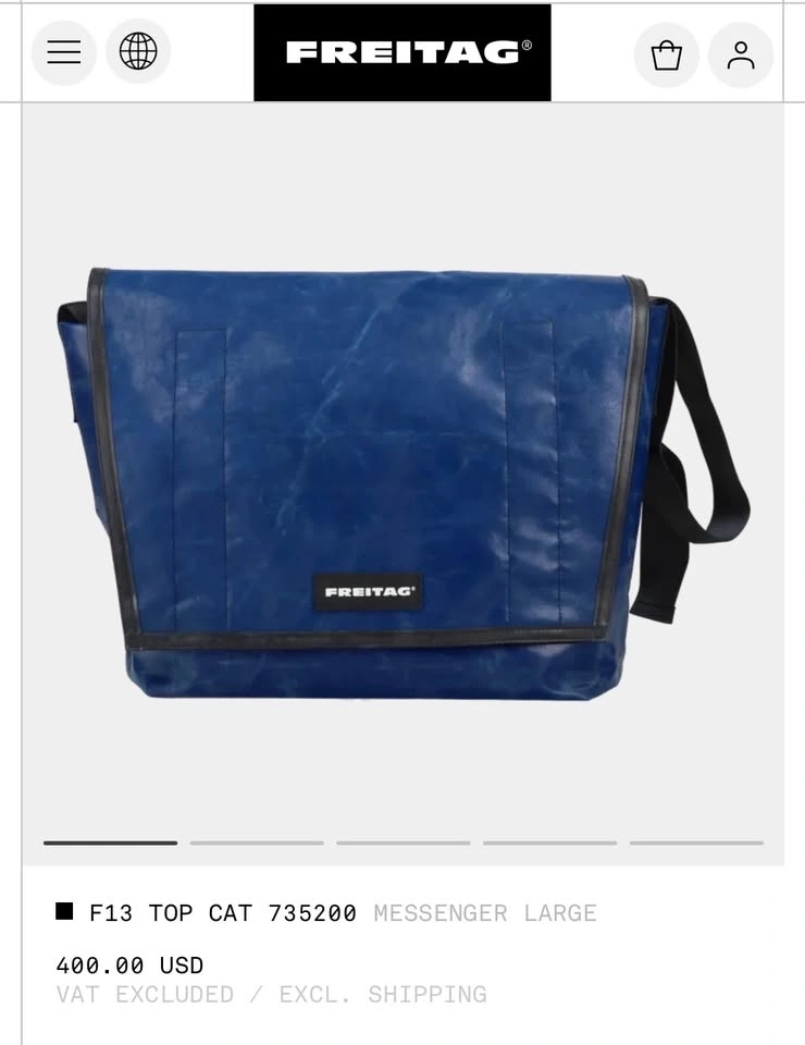 Freitag F13 TOP CAT Messenger Bag - Blue (Excellent Condition) - photo 2
