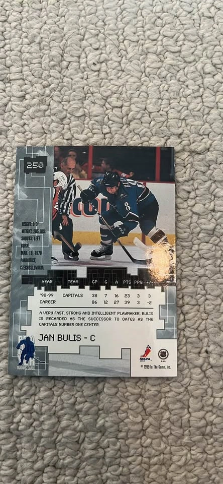 Jan Bulis #250 1999 Be A Player Millennium Signature Series Hock - photo 2