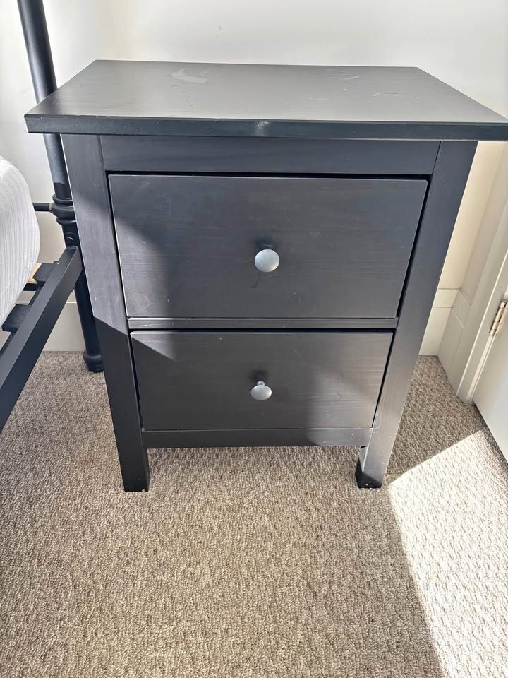 *MOVE OUT SALE* IKEA Nightstand – 2 Drawers (Black)
