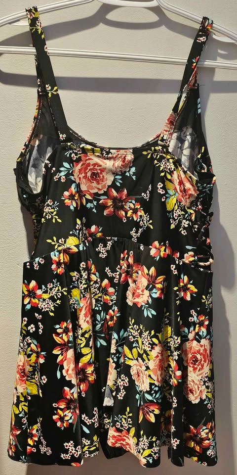 Torrid Floral Swim Dress Size 1 (14-16) - photo 2